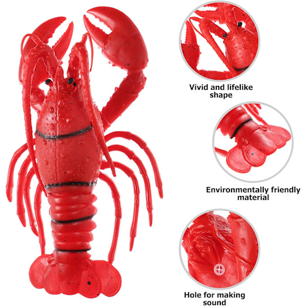 Leksak Hummer Gummi, Hummer Form Simulering Mjuk Gummi Modell