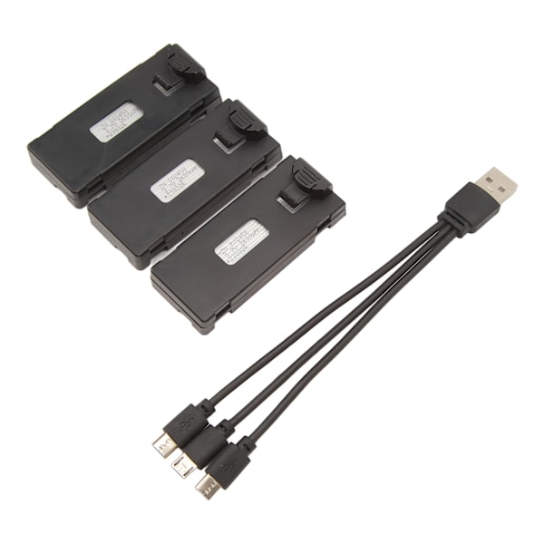 3 stk. RC Fly Litium Batterisæt til E88 E88Pro LS E525 E525Pro 3.7v 2600mah