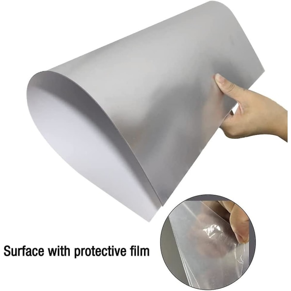 Selvklebende speil, 4 deler 20x20 Selvklebende speilfliser Selvklebende speilplater Ikke glass, plastmateriale, selvklebende dekorative