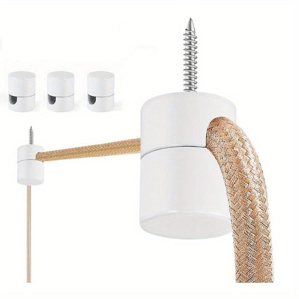 3-pak Swag-kroge til lofthængning, Swag-kroge Heavy Duty, Hvide loftskroge til ophængning af lamper, Hængende lampe kroge, Moderne loftskroge til Sw