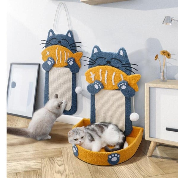 Kissan kiipeilypuuhun riippuva kissan raapimislauta raaputuspylväsmatto lelu Pehmeä sängyn matto Kynsien hoito raaputuspylvään lelut Tarvikkeet, seinäversio