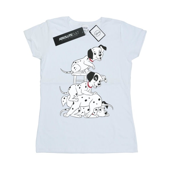 Disney Dame/Dame 101 Dalmatiner Stol T-shirt bomuld XL Whi Hvid XL