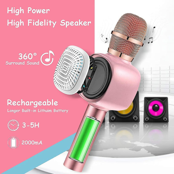 Barnmikrofon Mikrofon K69-rosa