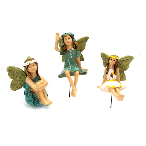 6 stk Mini Hagefigurer Alver Dekor for Fe Utehage Hage Hjem Mini Fe Statue Figur Enkel å bruke Gave