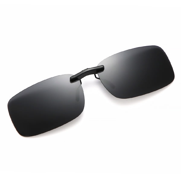 Polariserte clip-on solbriller 2 stk sorte mørkegrønne menn UV400