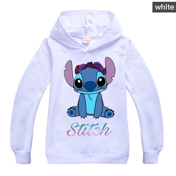 Barn Lilo Stitch Hettegensere Genser med trykk Hvit White 140cm