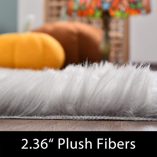 Superblødt tæppe, fluffy gulvmåtte, soveværelsesgulvmåtte Light gray