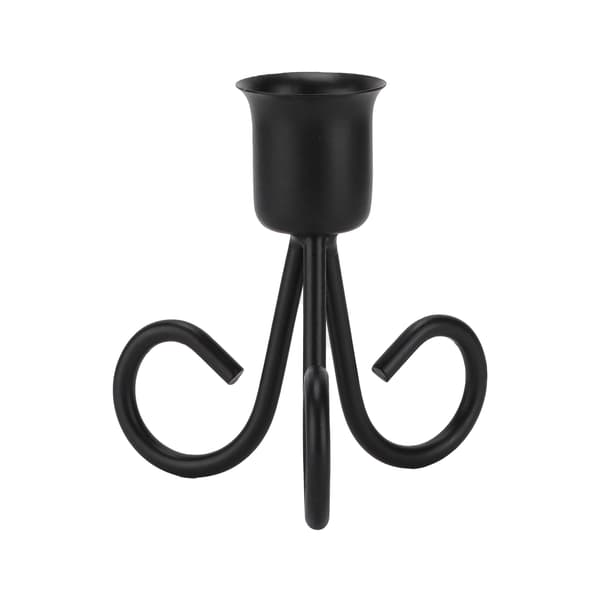 Nordic Retro Geometric Iron Candlestick Aromatherapy Candle Holder Black Home Decor-FF-