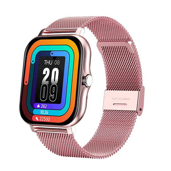 Vattentät Smart Watch Dam Herr Fitness Watch Armband pink