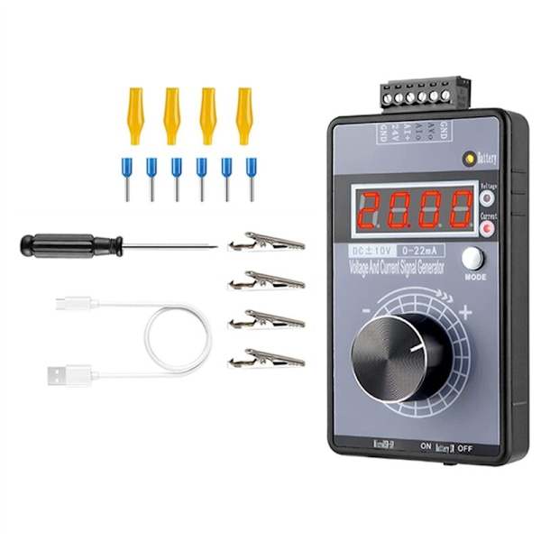 Signaaligeneraattori 0/4-20MA DC 0-10V, analoginen generaattori 4-numero LCD-näytöllä, tarkkuus 0,01, PLC/paneelikokeisiin