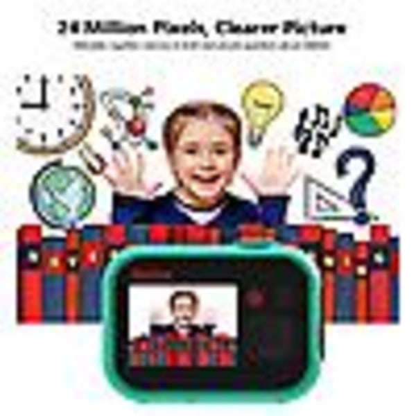 Børnekamera 2 tommer Touch USB genopladeligt børnekamera Vandtæt