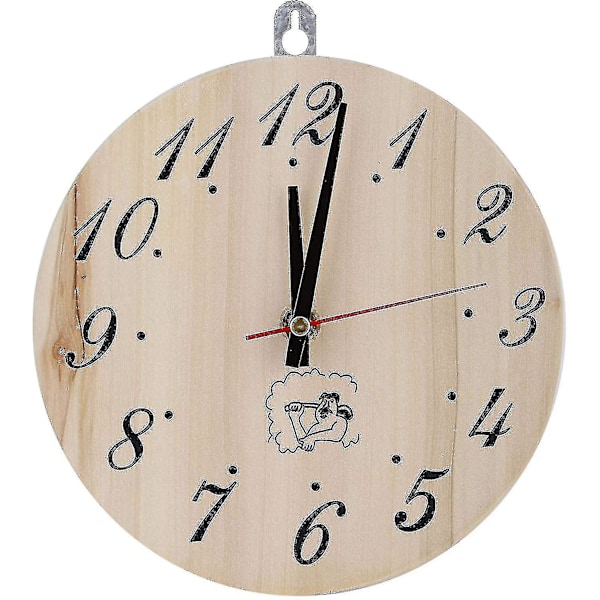 Wooden Sauna Clock, 8 Inch Sauna Clock Decorative Timer Clock For Sauna Accessories Bath Room Decoration (FMY)