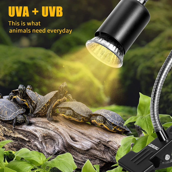 UVA UVB pærer 25W og 50W, reptillampe Oppvarmet skilpadde la