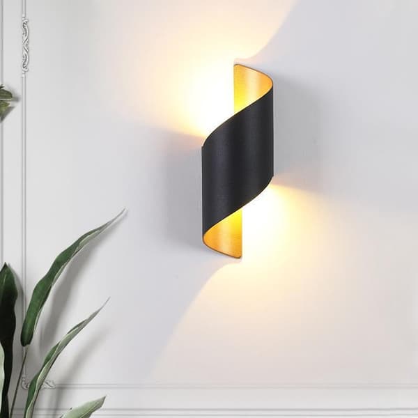 Moderne Vegglampe Innendørs Utendørs Vanntett LED Hvit Gull white