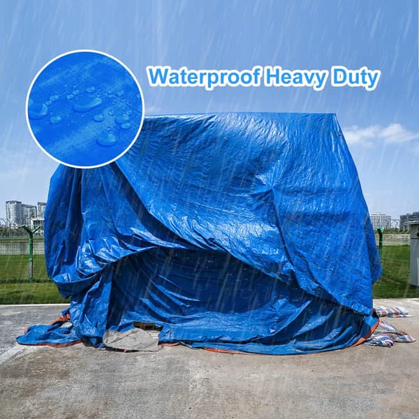 Tarp 3m x 4m Thick Tarp Waterproof High Performance with Reinforced Eyelets, Tarp-FF-