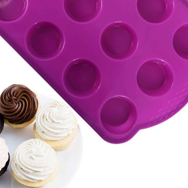 3-pakks Muffinsform - Minimuffins - Muffinplate - Bakeform - purple 390