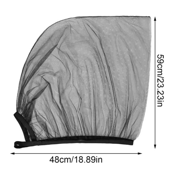 2 stk Universal Bilvindue Solskærm Varmeisolering Baby Anti-UV Solskærm Bil Mesh Forrude 48*59cm