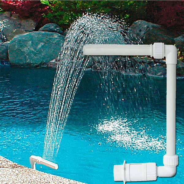 Justerbar pool vattenfall fonten kit fontän vatten Hvid