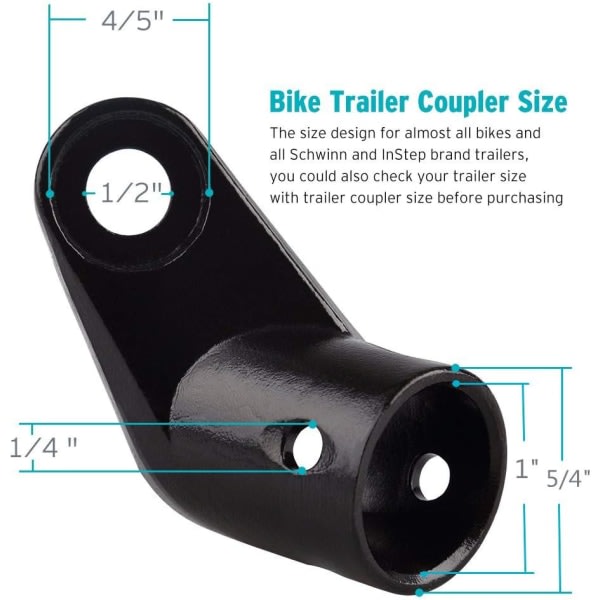 Oppgraderad Cykelsläpvagnskopplingsfäste Vinklad armbåge for Instep & Schwinn Bike Trailers