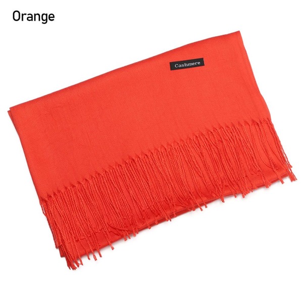 Cashmere Halsklæde Ullsjal ORANGE orange