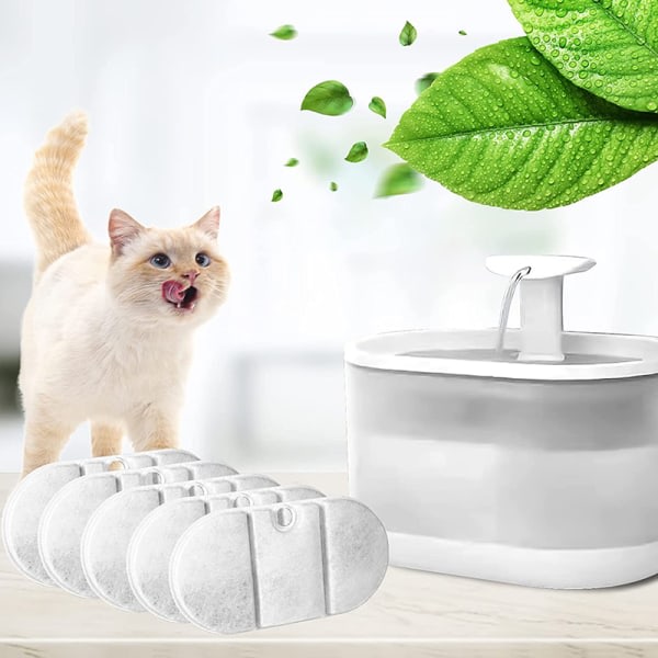 4./ sett ersättningsfilter for husdjursvattendispenser for kat 17,5*9cm
