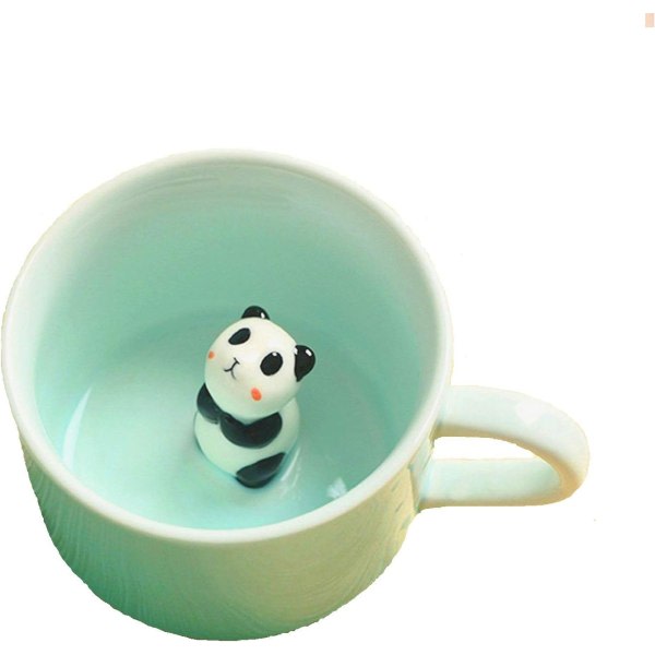 3D-kaffemugg Söt djur inuti kopp Tecknad Keramikfigur Tekopp Julfödelsedagspresent for pojkar Flickor Barn