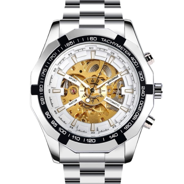 Mekanisk klokke Watch Automatisk Mekanisk klokke Watch Luminous White