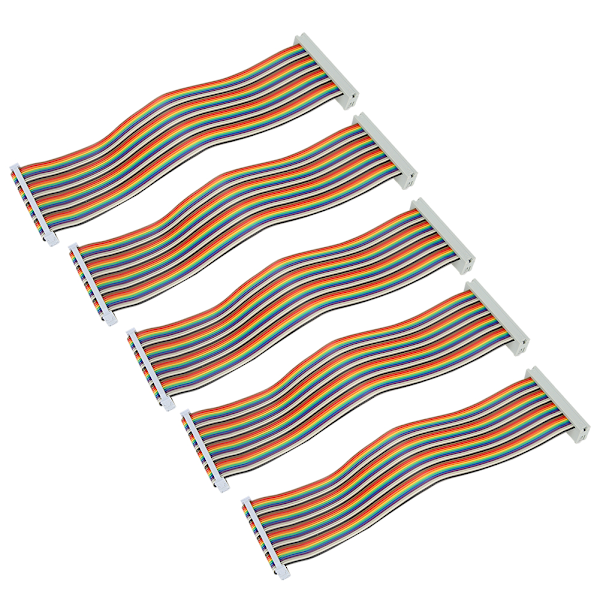 5 st GPIO-kablar för Raspberry Pi hane till hona 40-stifts tråd datortillbehör 20 cm hane till hona 0.2