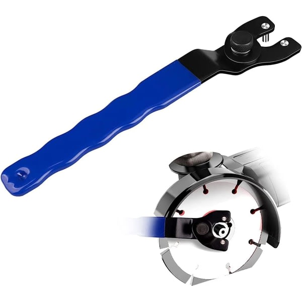 Vinkelslipnyckel, stiftnyckelnyckel Låsmutter Slipnyckel med halkfritt plastbelagt grepp (blåsvart)