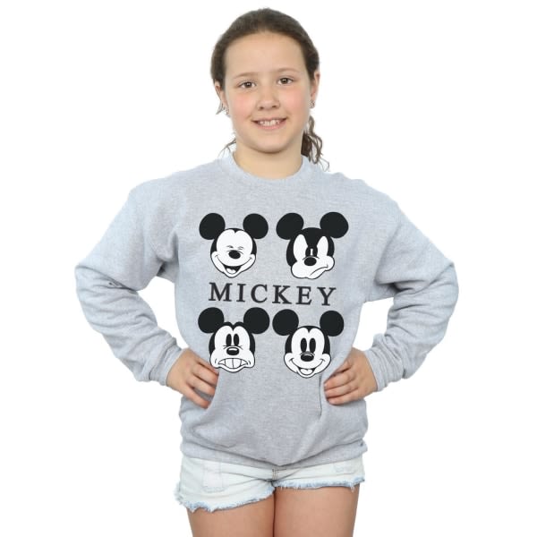 Disney Girls Musse Pigg Tröja med fyra huvuden 12-13 år Spo Sports Grey 12-13 Years