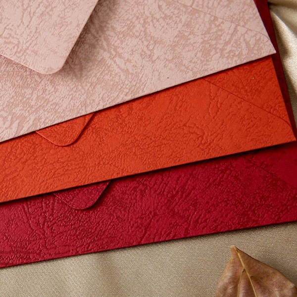 9 konvolutter, 30 ark papir, 16,5*11cm/21*14,8cm, pink+orange+rød, kort invitationskonvolut Pink*Orange*Rød Style 2