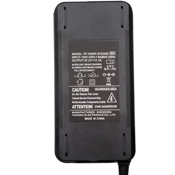 67.2v2a lithium batterioplader til elcykel 16s 60v lithium-ion batteri enhjulsoplader med-XF8-