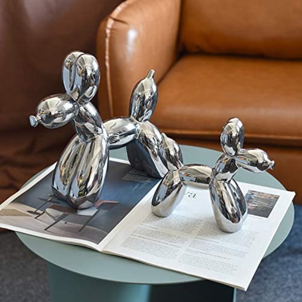 Resin Dog Statue ， Ballong Dog Skulptur Modern Dekorativ