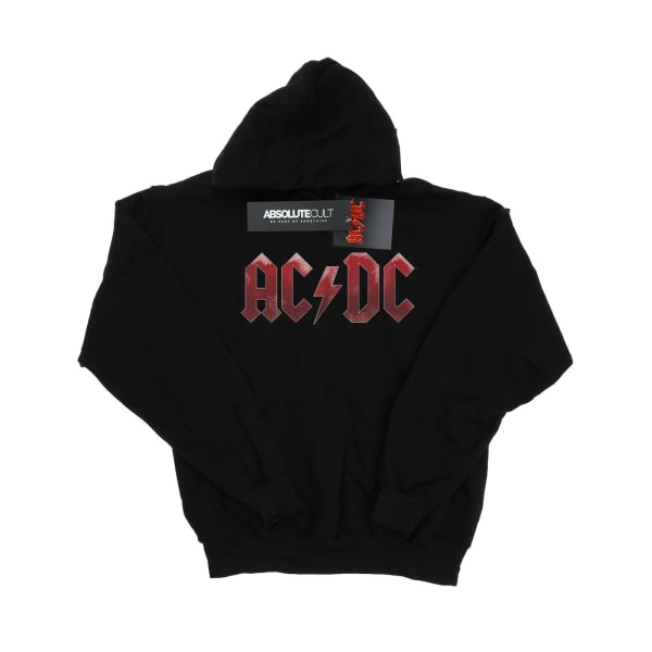 AC/DC Dame/Dame Rød Ice Logo Hettegenser XS Svart Svart XS