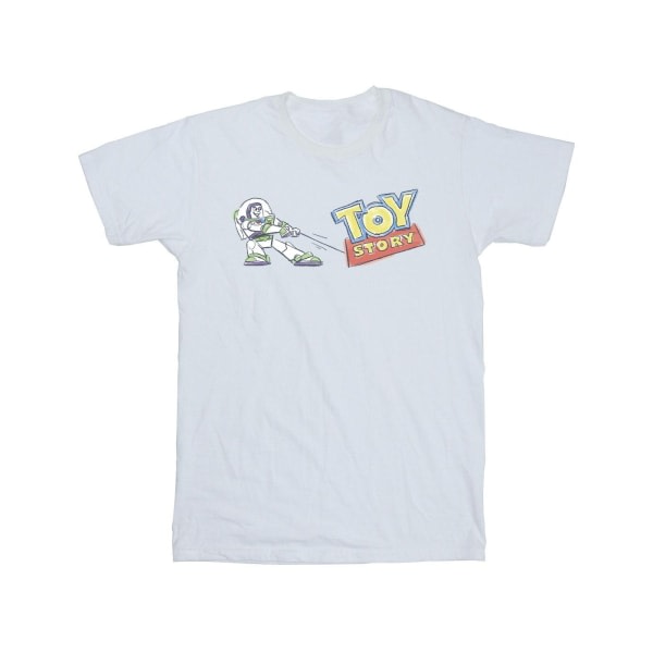 Disney Girls Toy Story Buzz Drag Logo puuvillainen T-paita 3-4 Kyllä valkoinen 3-4 vuotta