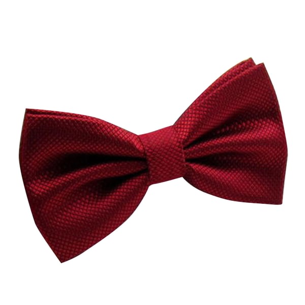 Sløjfe Håndlavet slidstærkt polyester bryllup slips til bryllup vin rød