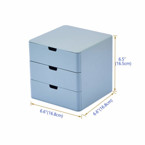 3-lådor fåfänga, organizer blå