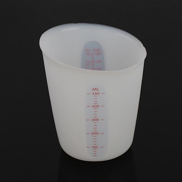 Transparent mjuk silikonmätkopp Visuell semipermeabel mjölkkopp (500 ml)-XF4-
