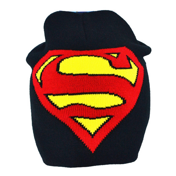 Superman Kids/Boys Officielt Logo Roll Down Beanie Hat June Multicolored Junior