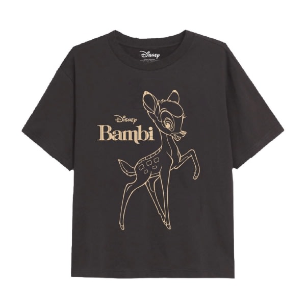 Bambi Girls Outline Metallic T-shirt 7-8 år Charcoal 7-8 år
