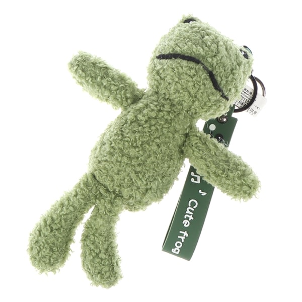 Grön groda plysch docka nyckelring hängande kedjehållare one size