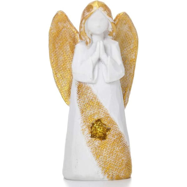Ornament af Angel statue, statue af en skytsengel i bøn