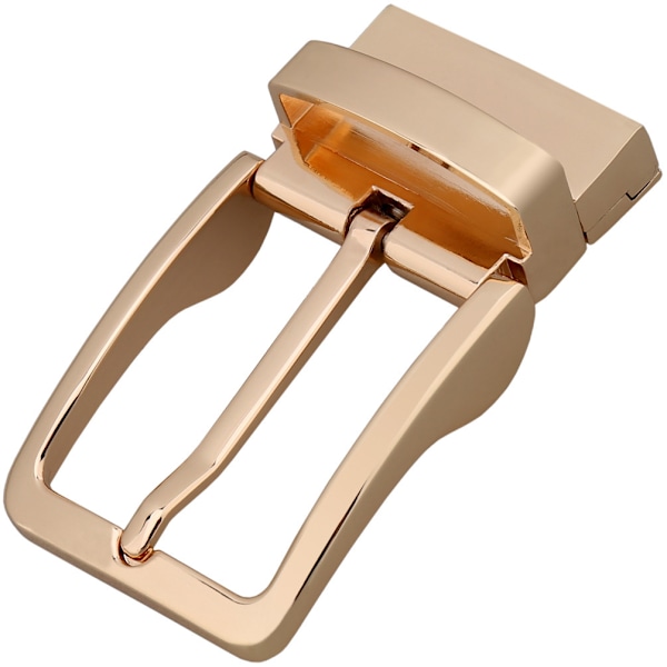 Metallbältespänne, vändbart, för män, antik rektangulär (guld) D