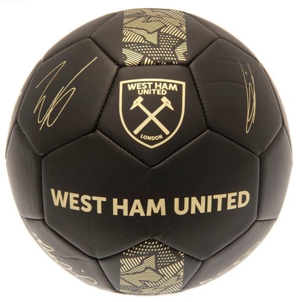 West Ham United FC Phantom Signature Football 5 Matt Svart/Guld Matt Black/Gold 5