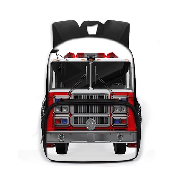 Sarjakuva Paloauto Auto Kaivinkone Traktori Reppu Esikoulu Koululaukku style 7