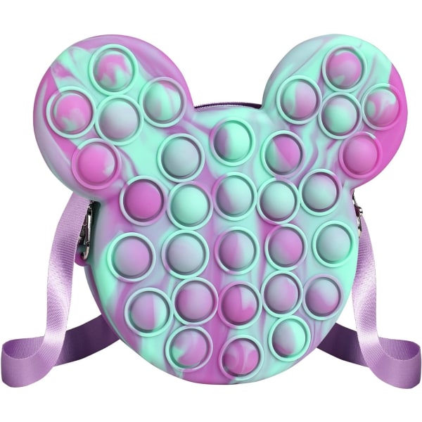 Pop Purse Fidget Toys Crossbody-väska för flickor, Push Bubble Should