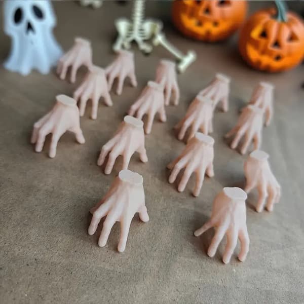 Halloween Mini Plasthænder Dekorationssæt, 3D-printede Horror Bordplade Rekvisitter til Fest og Spøgelseshus, 6-36 stk. 8pcs