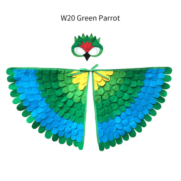 Birds Wings kostymesett Halloween Peacock Parrot Cape Style 3