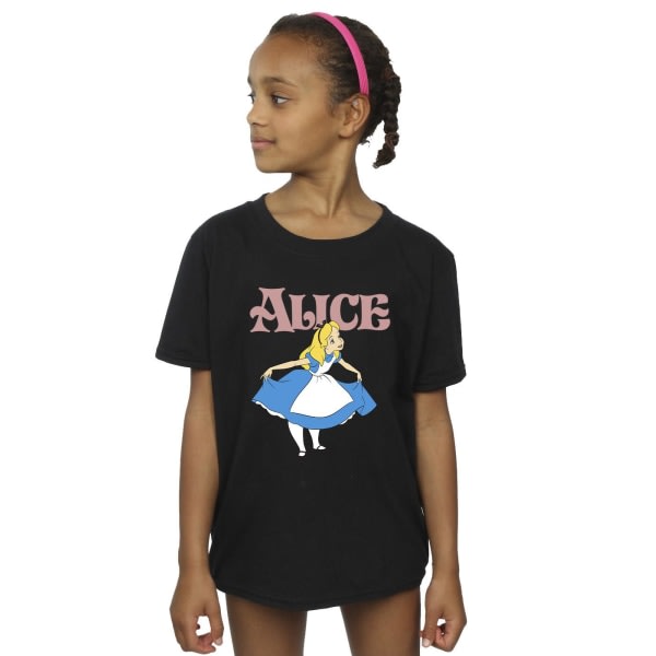 Disney Girls Alice i Underlandet Take A Bow T-shirt i bomull 7-8 Svart 7-8 år