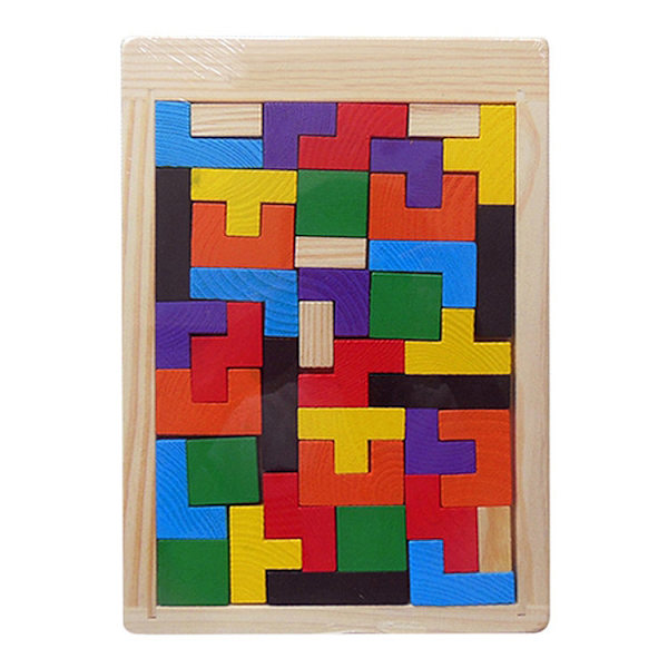 IQ-pussel Spel / Leksak för Barn - Träleksak Multicolor multifärg